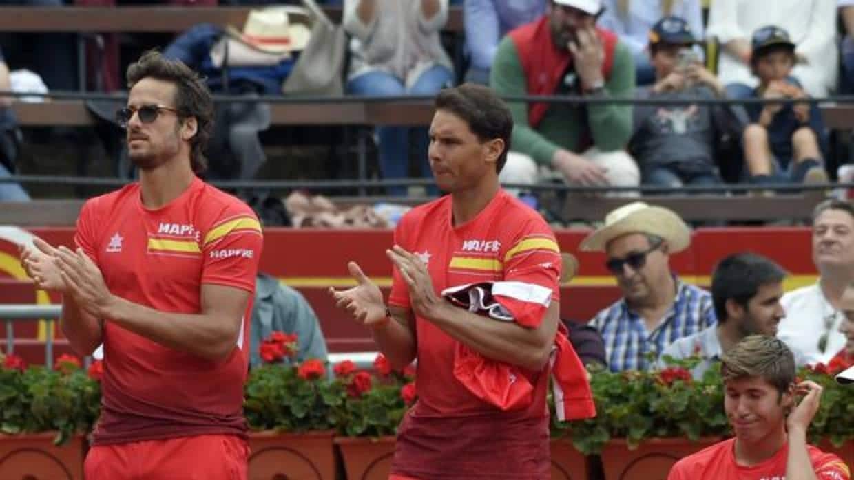 Feliciano López y Nadal apoyan a Ferrer en el quinto partido de la Davis