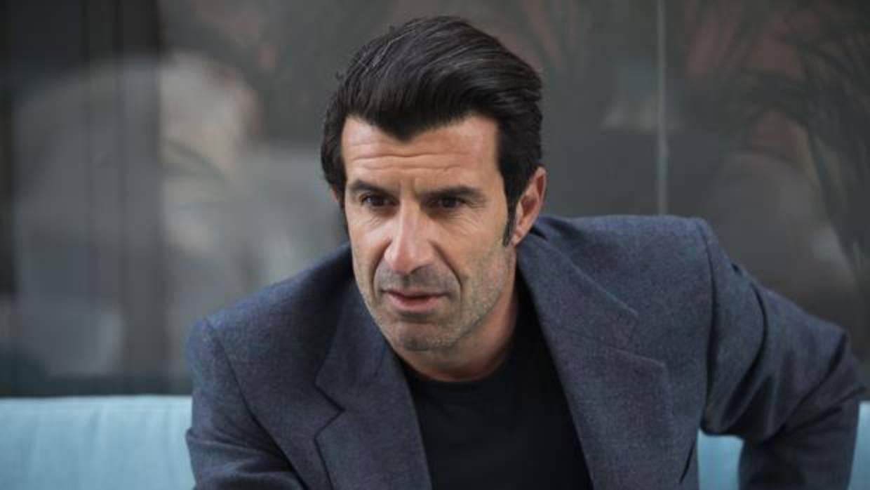 Luis Figo, durante una entrevista con ABC