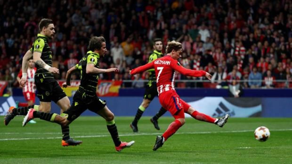 Antoine Griezmann durante un partido de la Europa League