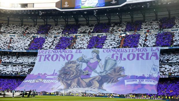 El espectacular tifo del Bernabéu