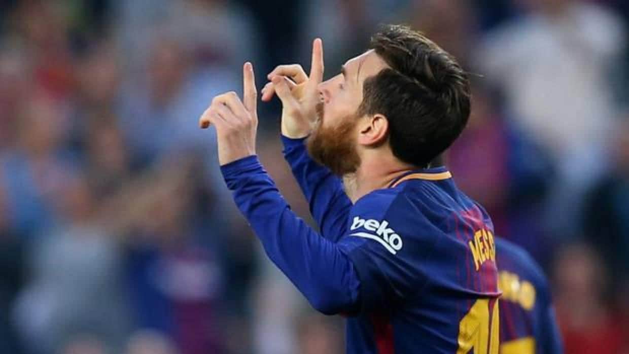 Leo Messi durante el partido ante el Villarreal