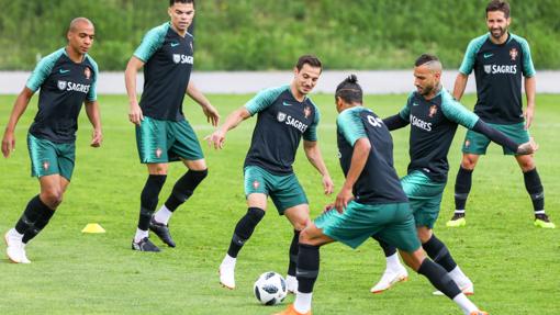 Entrenamiento de la selección portuguesa