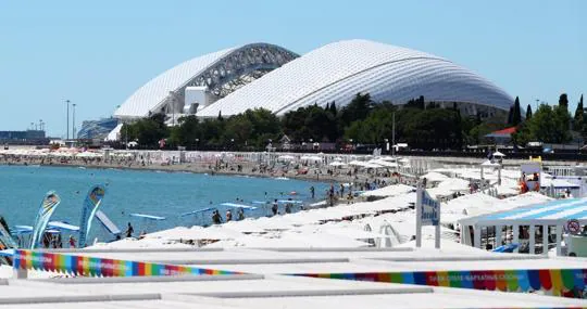 Panorámica del estadio Fisht, una de las sedes del Mundial de Rusia 2018