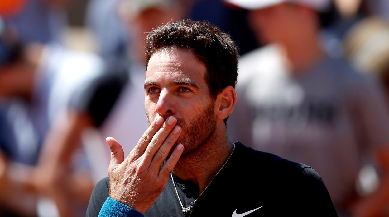 Del Potro celebra su victoria frente a Cilic