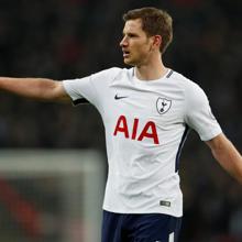 Verthongen durante uno de sus partidos con el Tottenham, su club