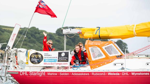 Susie Goodall emprende su viaje en solitario alrededor del mundo con la Golden Globe Race 2018