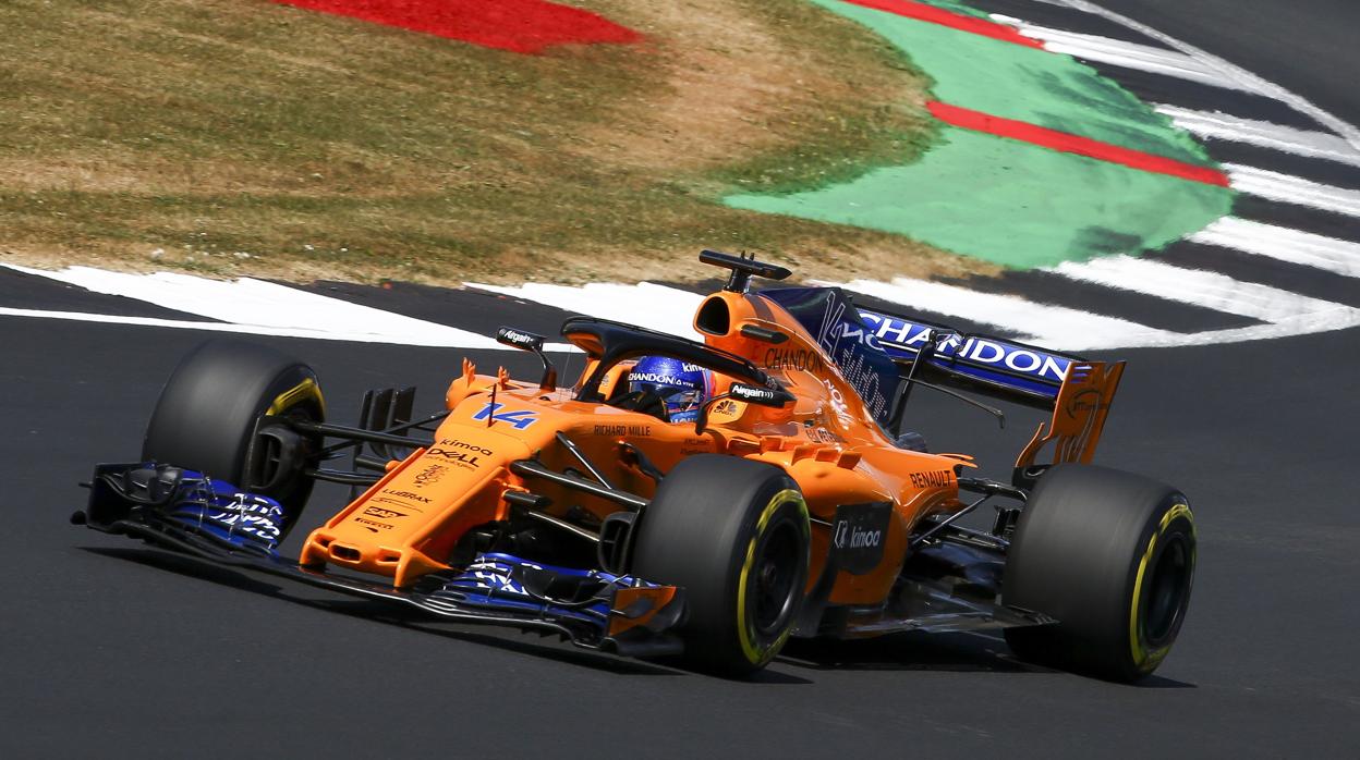 Fernando Alonso, durante el GP de Gran Bretaña