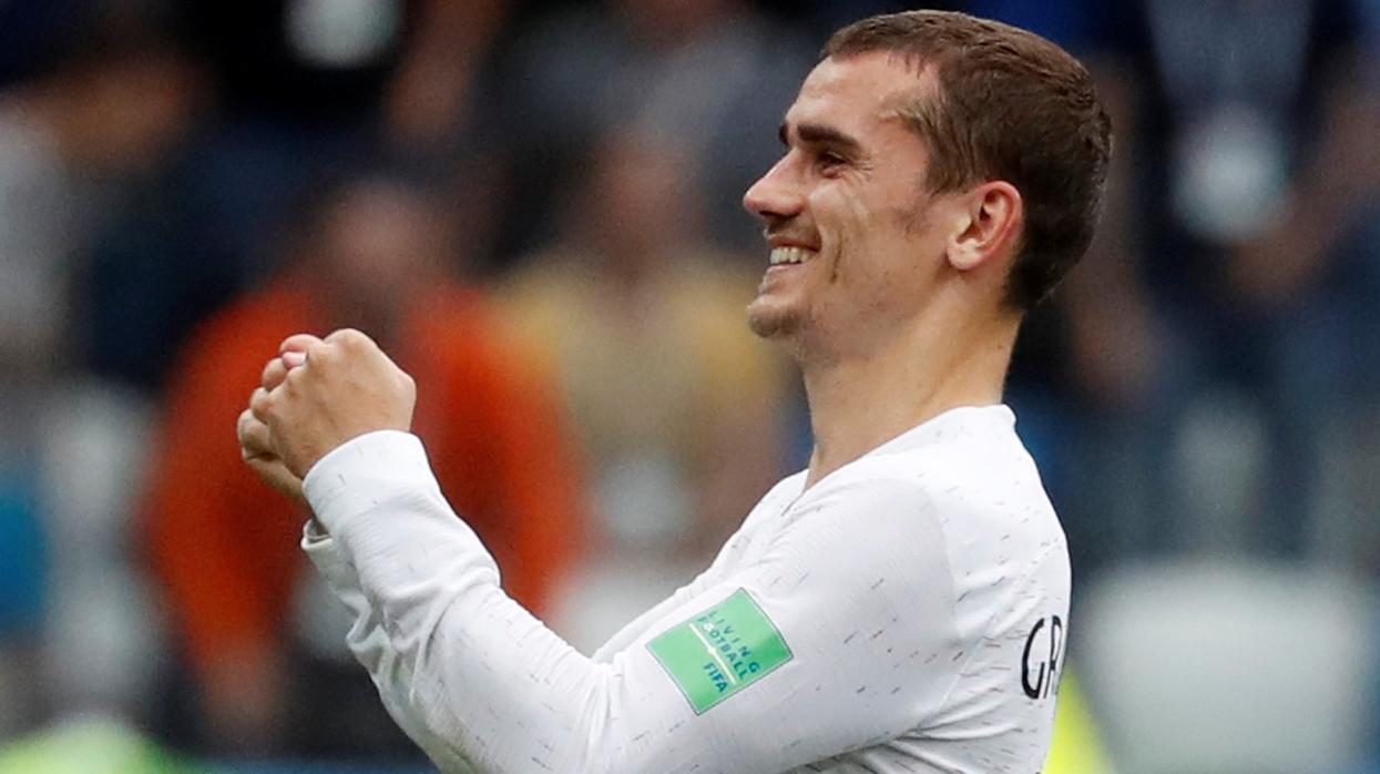 Griezmann celebra el triunfo ante Uruguay