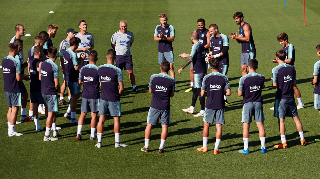 El Barcelona se ha entrenado este martes antes de poner rumbo a Estados Unidos