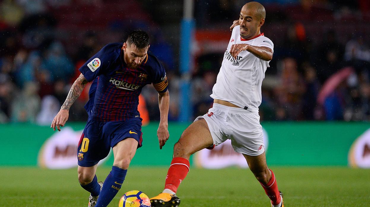 Messi, en un encuentro frente al Sevilla en el Camp Nou