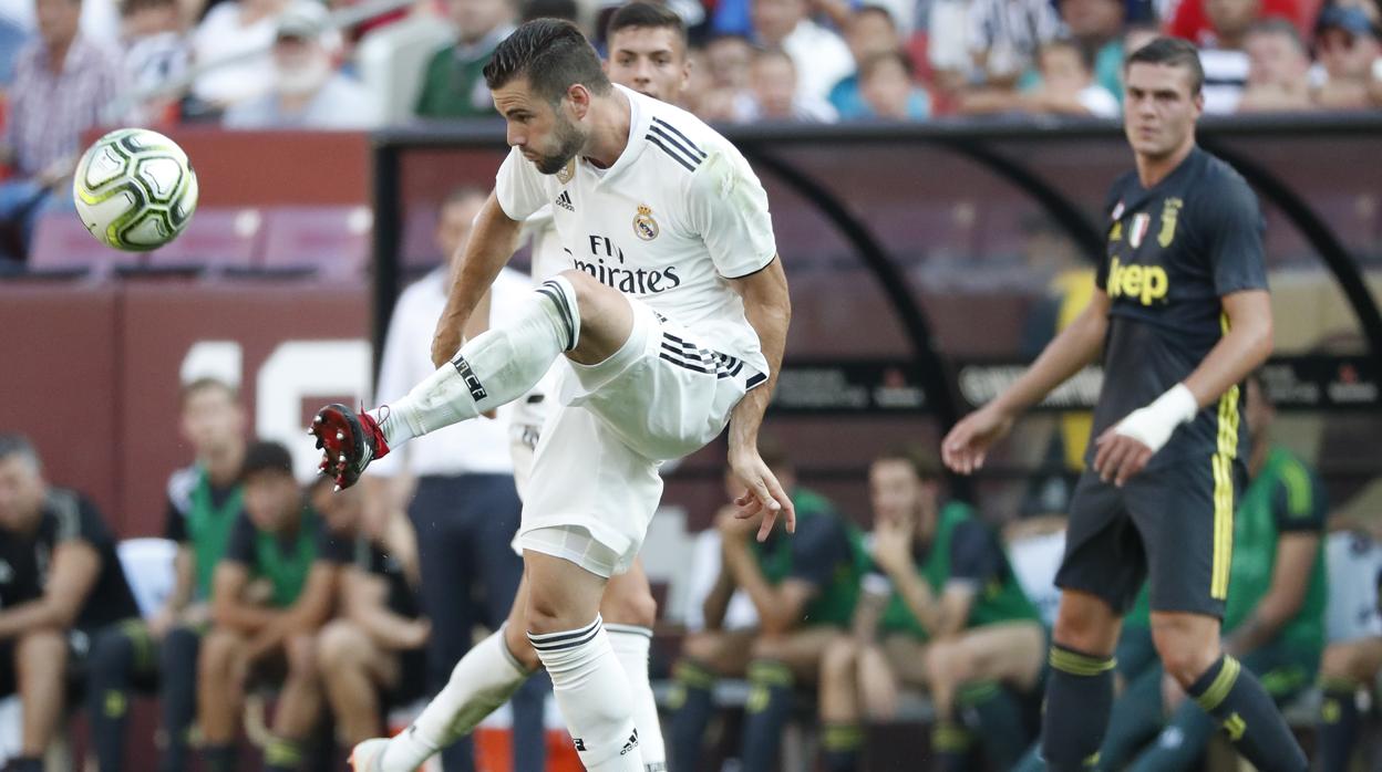 Nacho durante el partido contar la Juventus