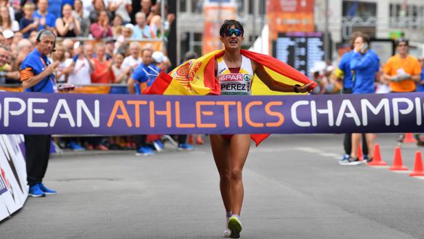 María Pérez, medalla de oro en los 20 kilómetros marcha