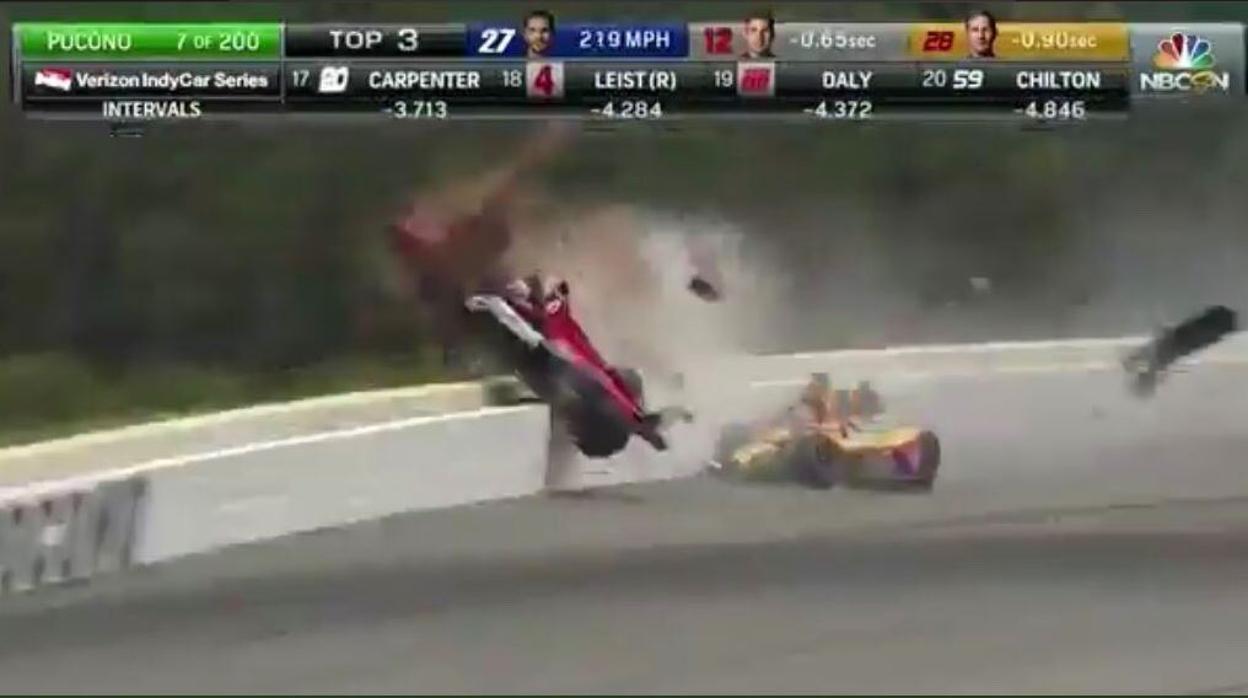 Espeluznante accidente en la IndyCar