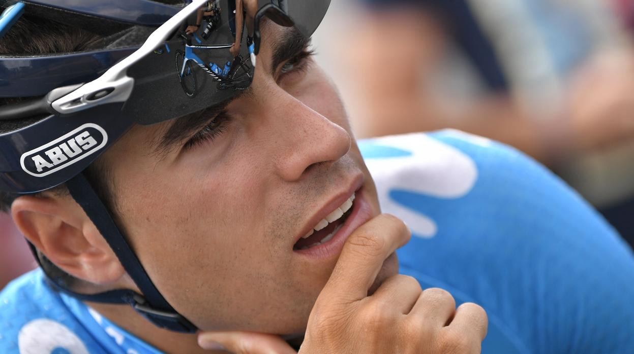 El ciclista español del equipo Movistar Mikel Landa