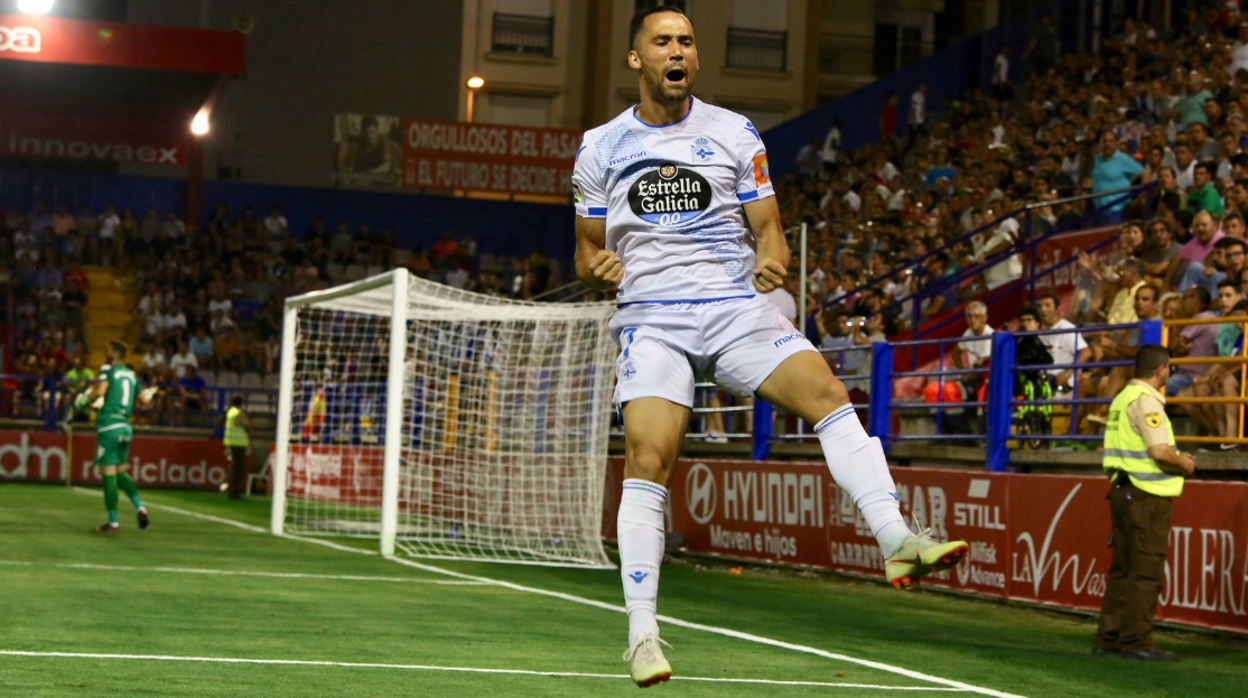 Quique González tras anotar el gol de la victoria