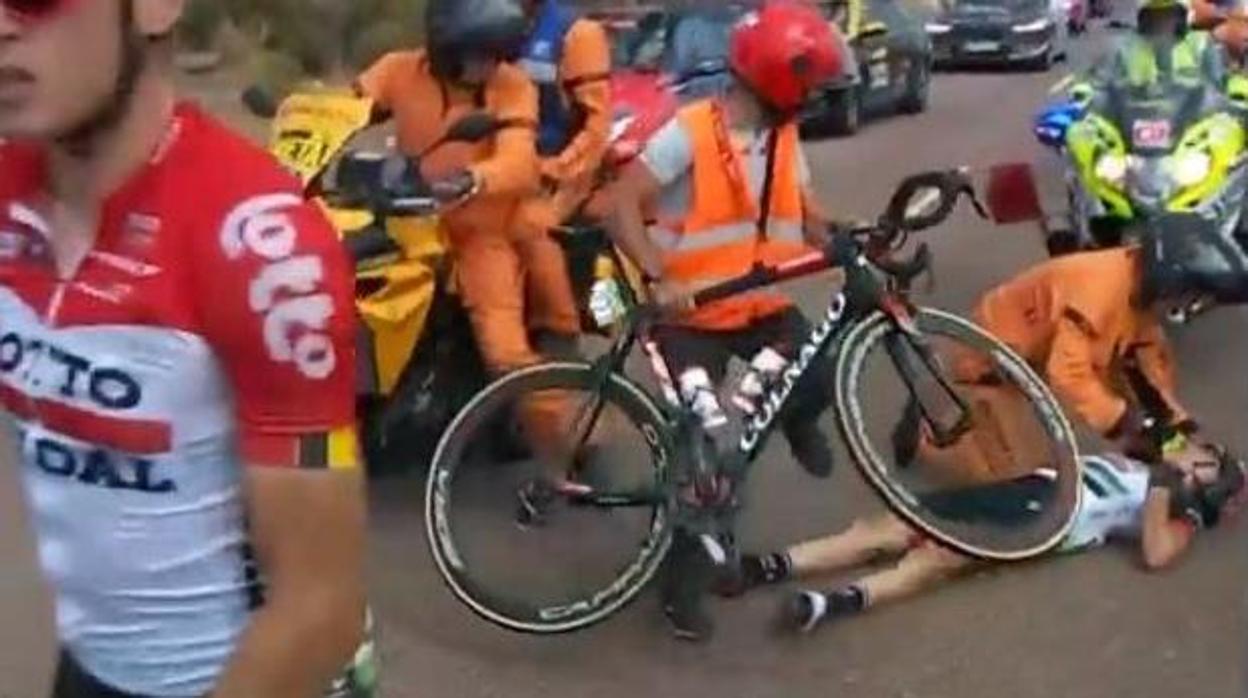 Simone Petilli durante la Vuelta ciclista a España