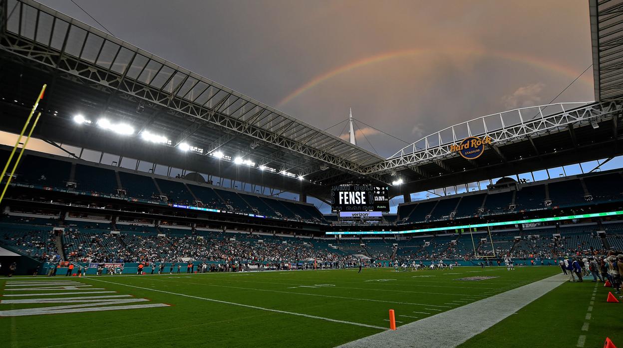 El estadio Hard Rock Stadium antes de un partido de los Miami Dolphins