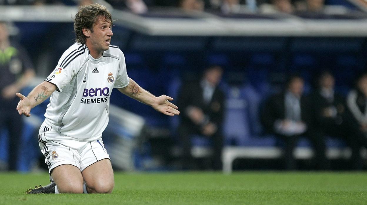 Antonio Cassano durante su etapa en el Real Madrid