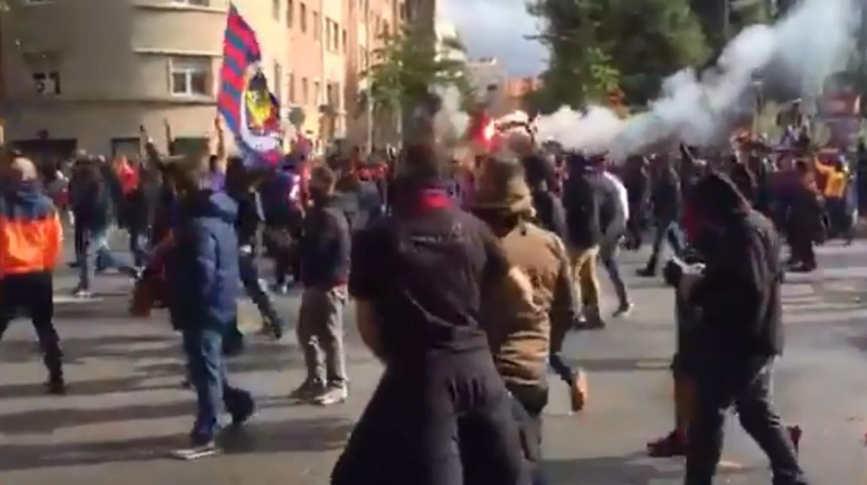 Los Boixos Nois ya provocaron incidentes la pasada jornada antes del clásico ante el Real Madrid