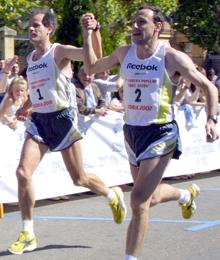 Abel Antón y Fermín Cacho, en 2002