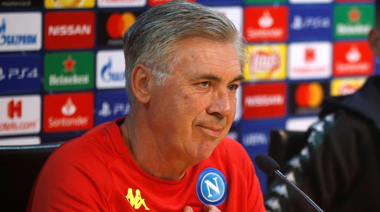 Carlo Ancelotti, en rueda de prensa previa a un partido de la Champions League