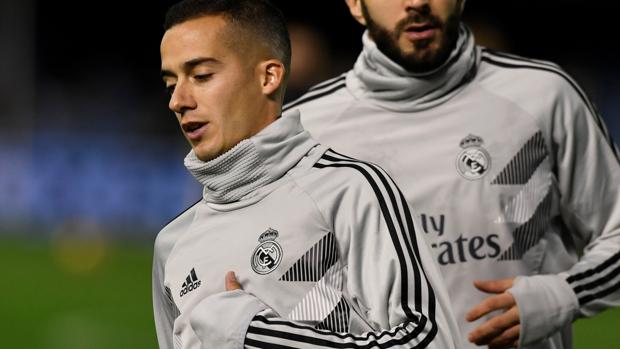 Lucas Vázquez, feliz con Solari