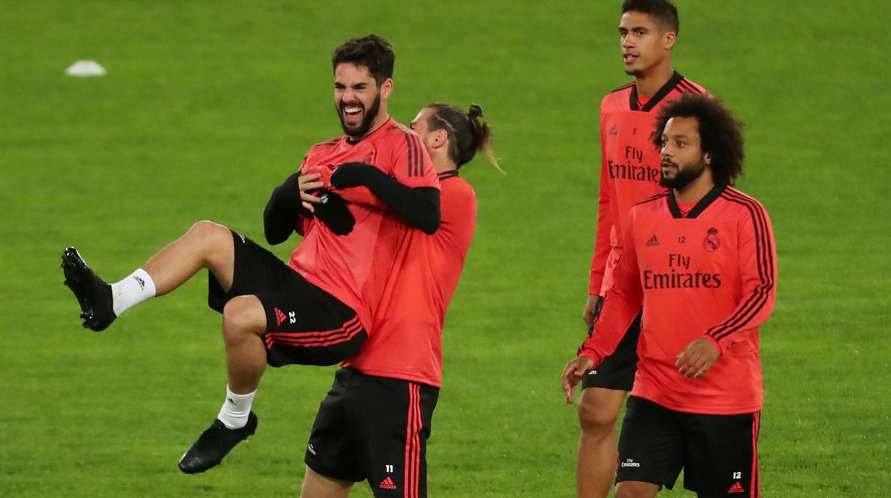 Isco, durante un entrenamiento