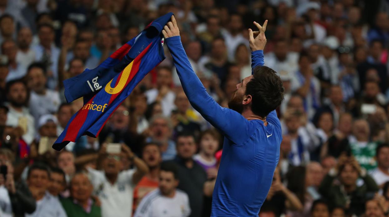 Messi, en uno de sus días grandes en el Bernabéu