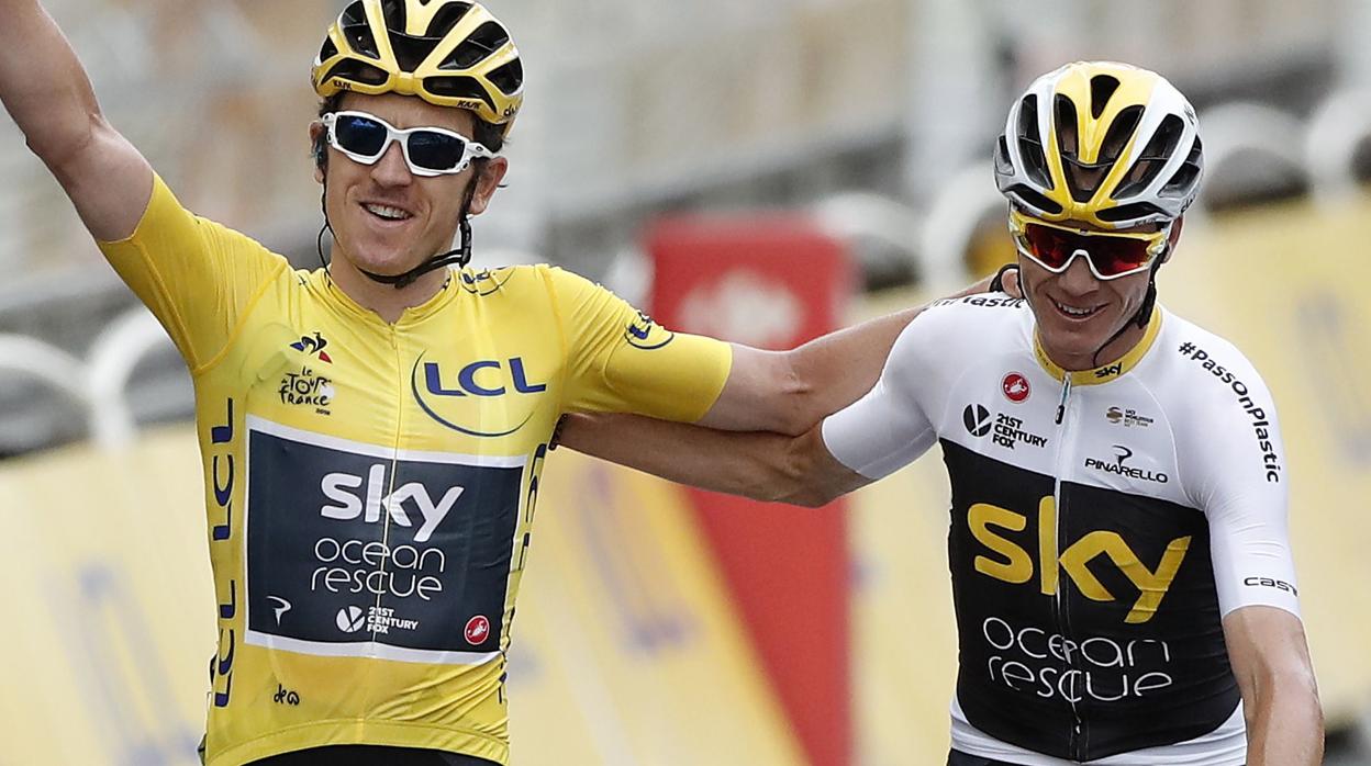 Chris Froome y Geraint Thomas, último ganador del Tour