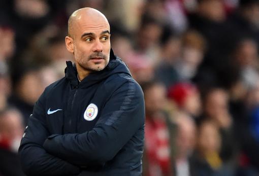 Guardiola, en un partido del City