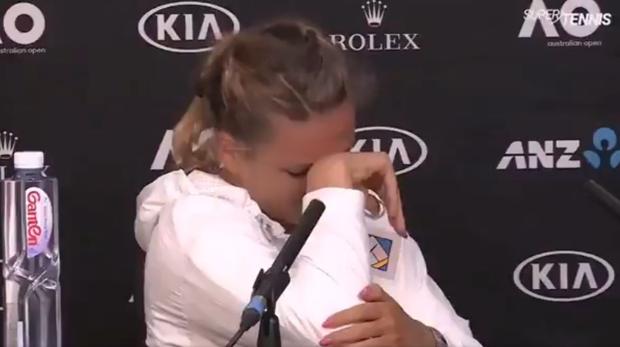 Victoria Azarenka rompe a llorar por su complicada situación personal