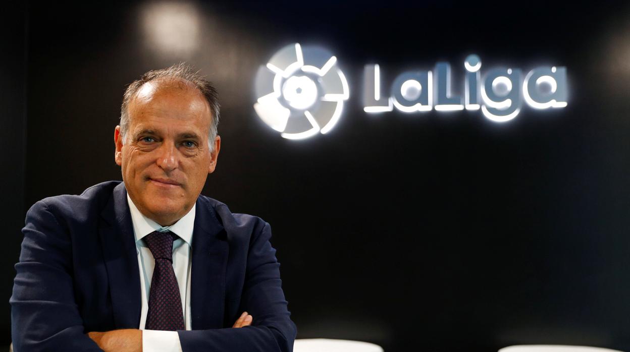 Javier Tebas culpa a Florentino Pérez de la polémica del VAR