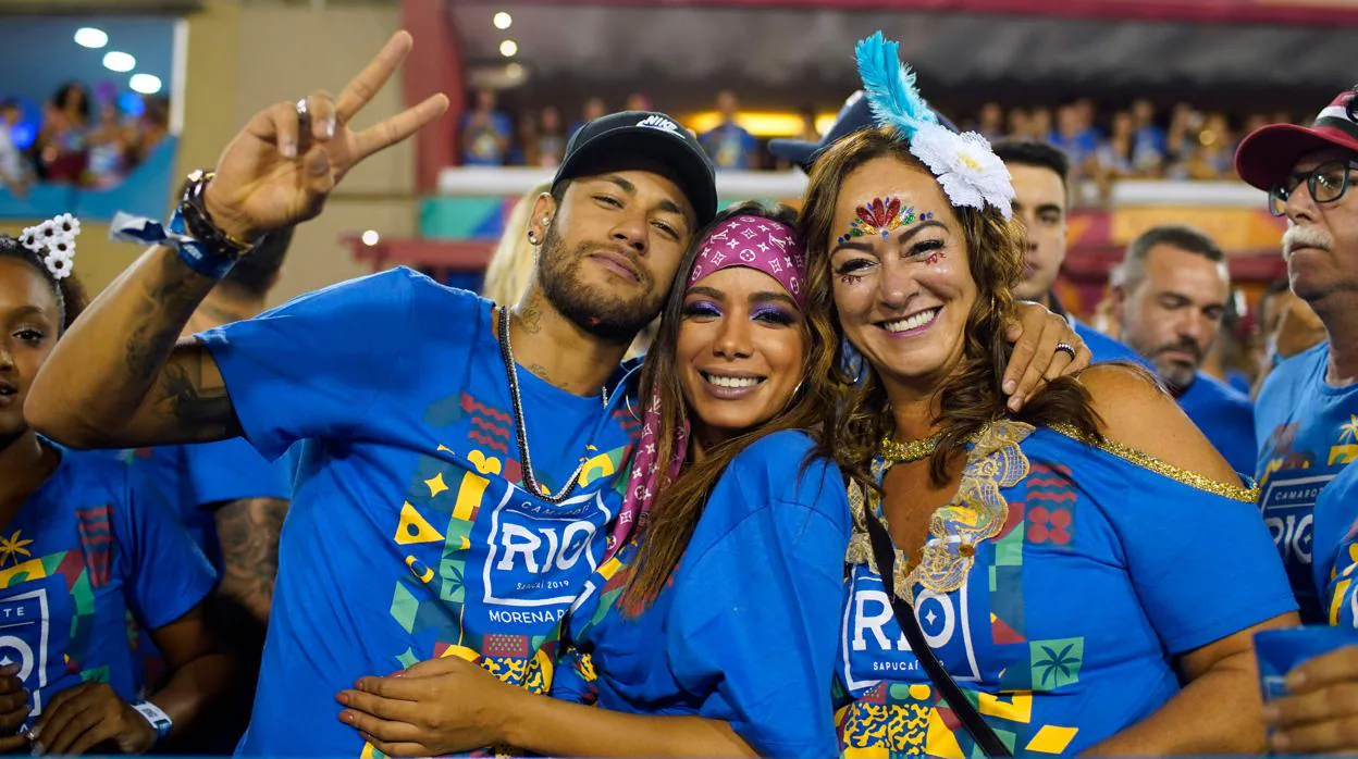 Neymar, en el sambódromo de Río de Janeiro