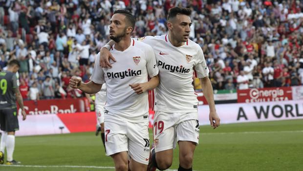 El gol de Sarabia (1-0) en el Sevilla 5-2 Real Sociedad