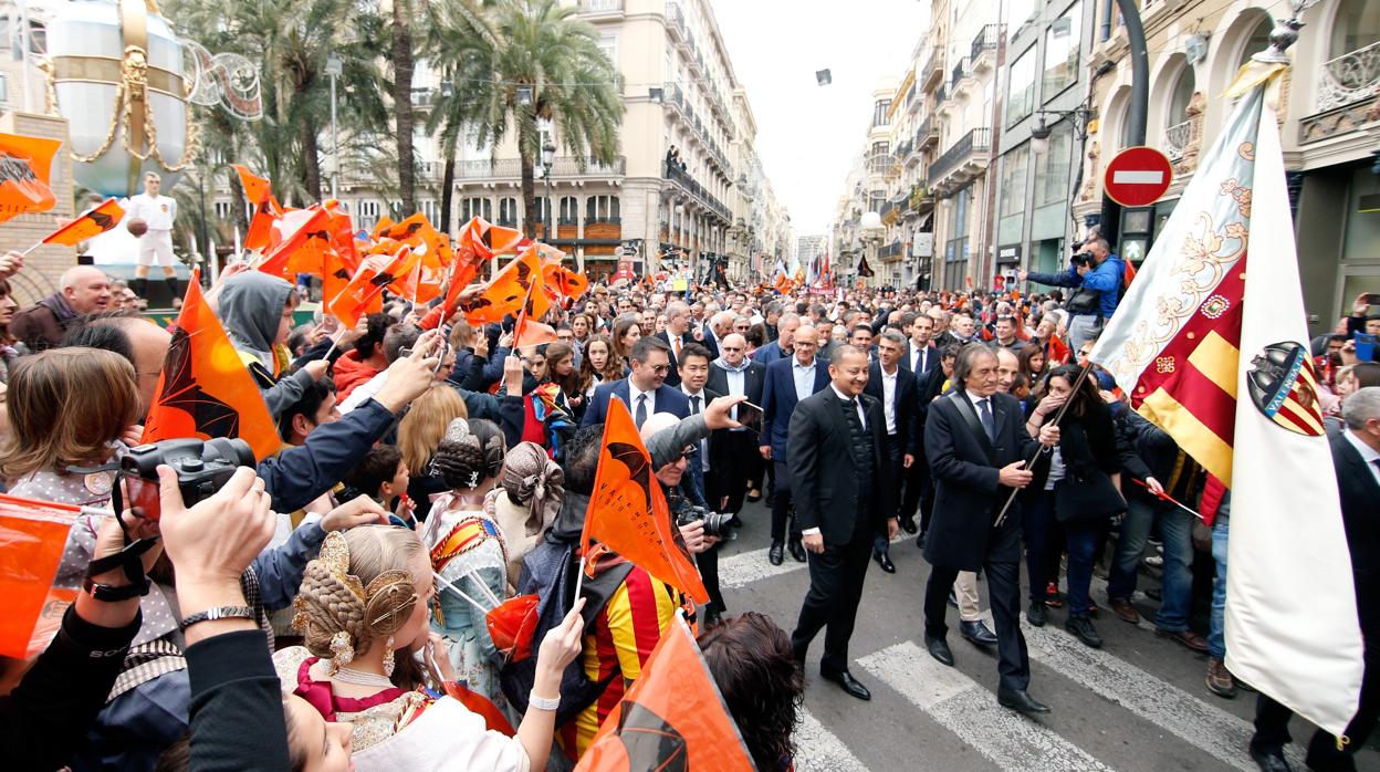 Una imagen de la marcha valencianista