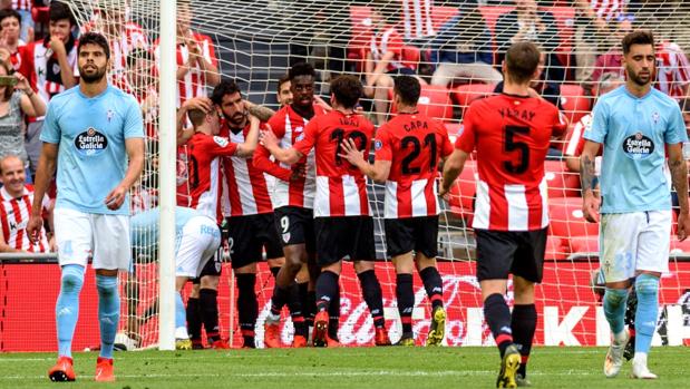 El Athletic gana al Celta en su último partido en San Mamés