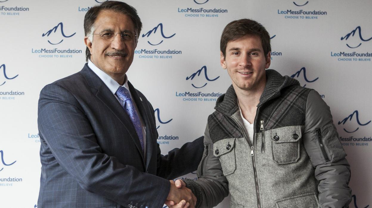 Leo Messi, en un acto de su fundación en Qatar