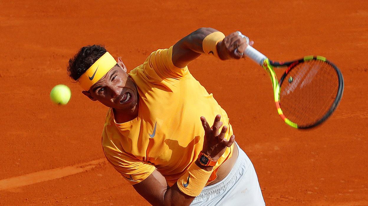 Nadal, durante un partido en Montecarlo el año pasado