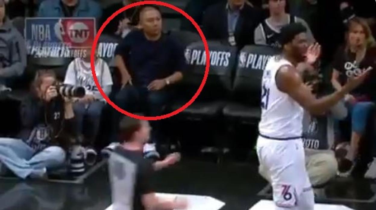 La tangana entre los Sixers y los Nets convierte en viral a un padre de la grada