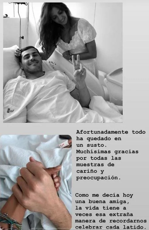 El mensaje de Casillas desde el hospital: «Todo controlado por aquí»