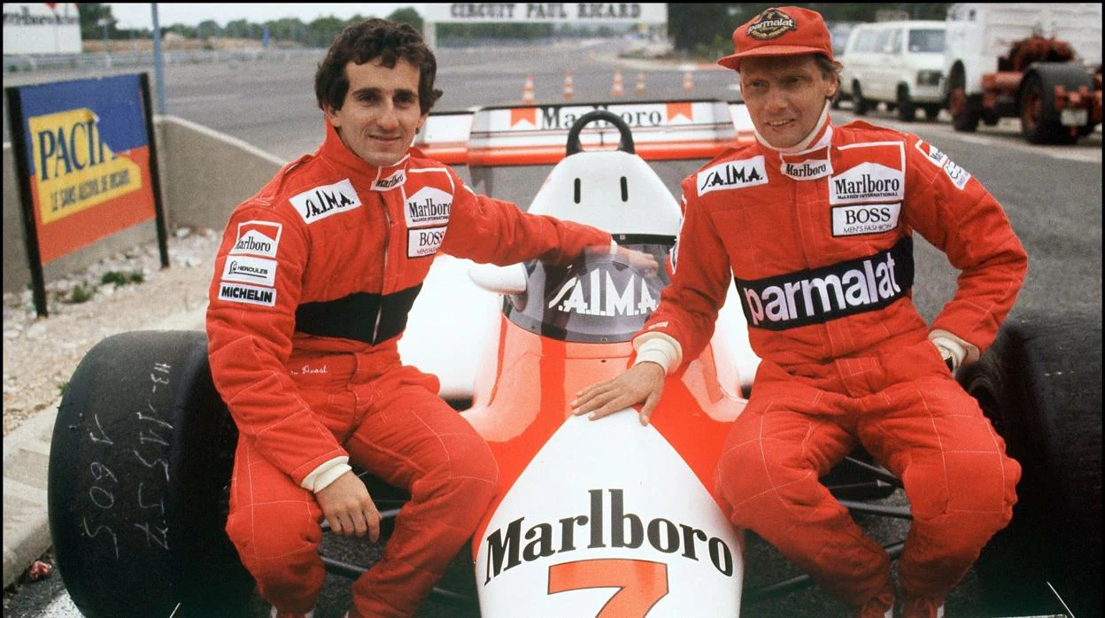 Prost y Lauda, compañeros en McLaren y rivales