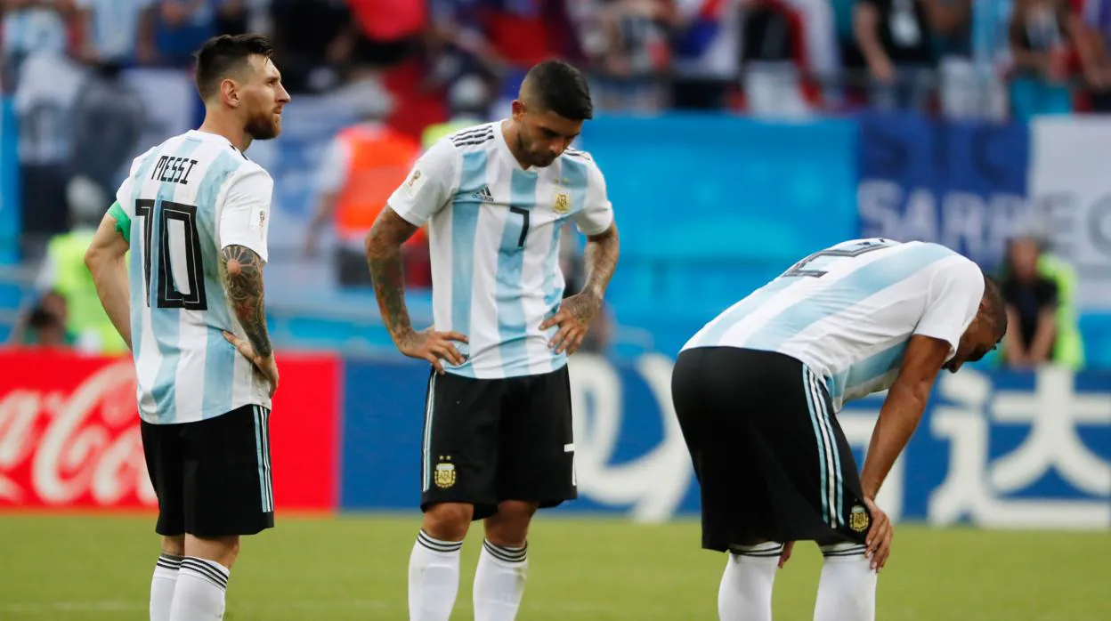 Argentina después de haber quedado eliminada ante Francia en el pasado Mundial