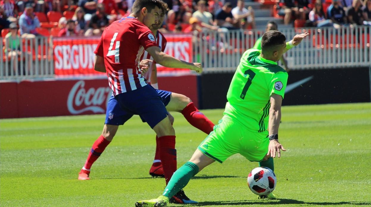 Partido entre el Atlético B y el Mirandés