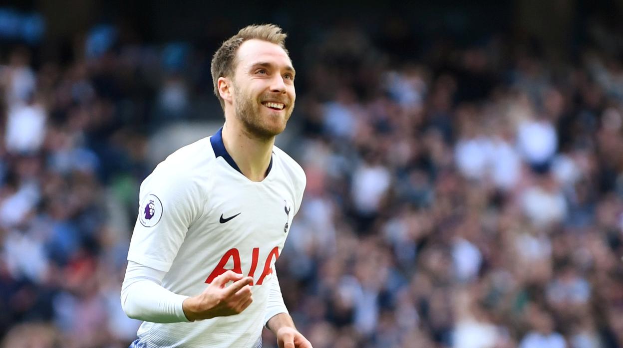 Eriksen en un partido de la pasada Premier League