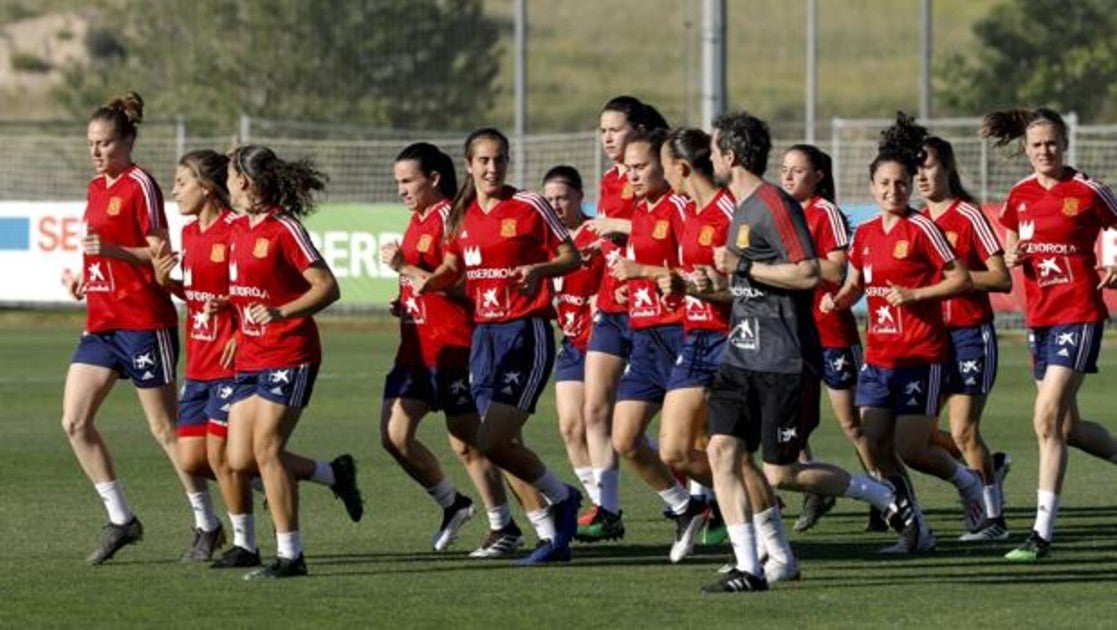 La selección, en un entrenamiento