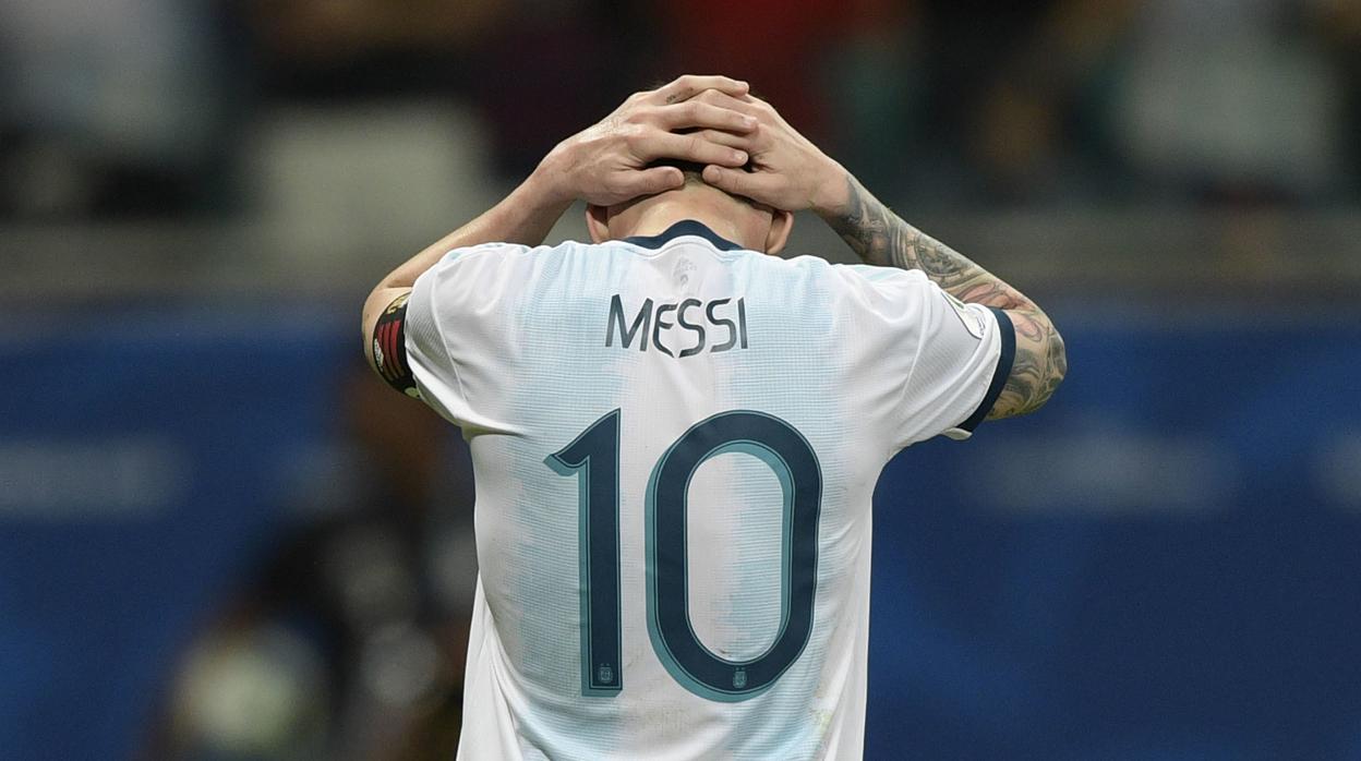 Messi se lamenta tras la derrota