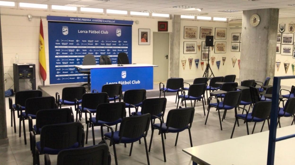 Sala de prensa del Lorca FC
