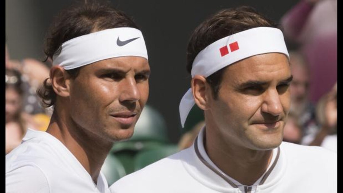 Nadal y Federer, en la semifinal de Wimbledon de este año