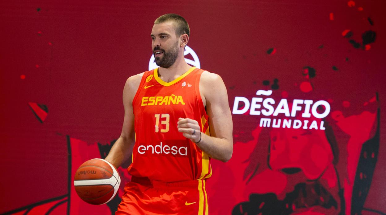 Marc Gasol, durante la presentación de la selección española