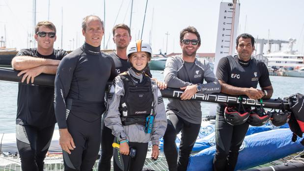 María Perelló, navegó a bordo de «Team Oman Air»